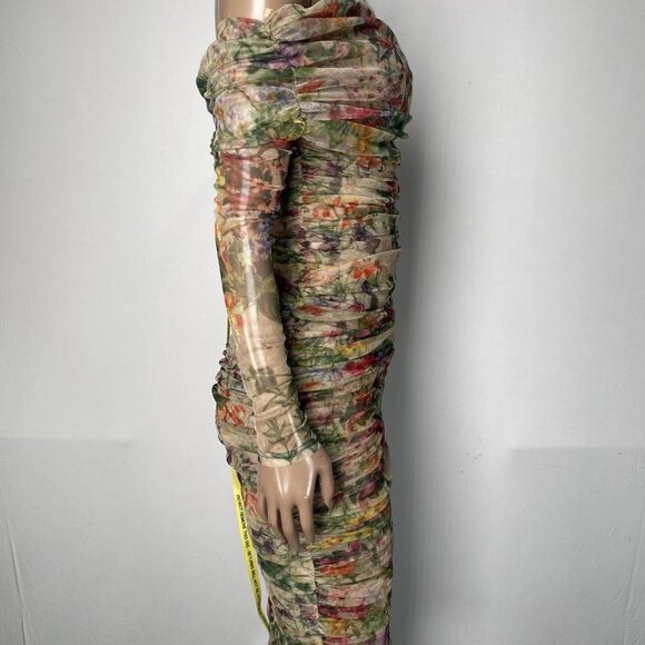 Aliava Women’s Hayley Off-Shoulder Floral Mesh Midi Dress Size S Multicolor - Picture 7 of 11